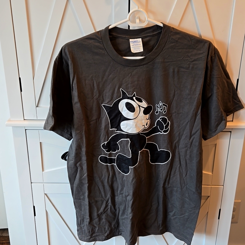 Felix the cat grey t shirt men's